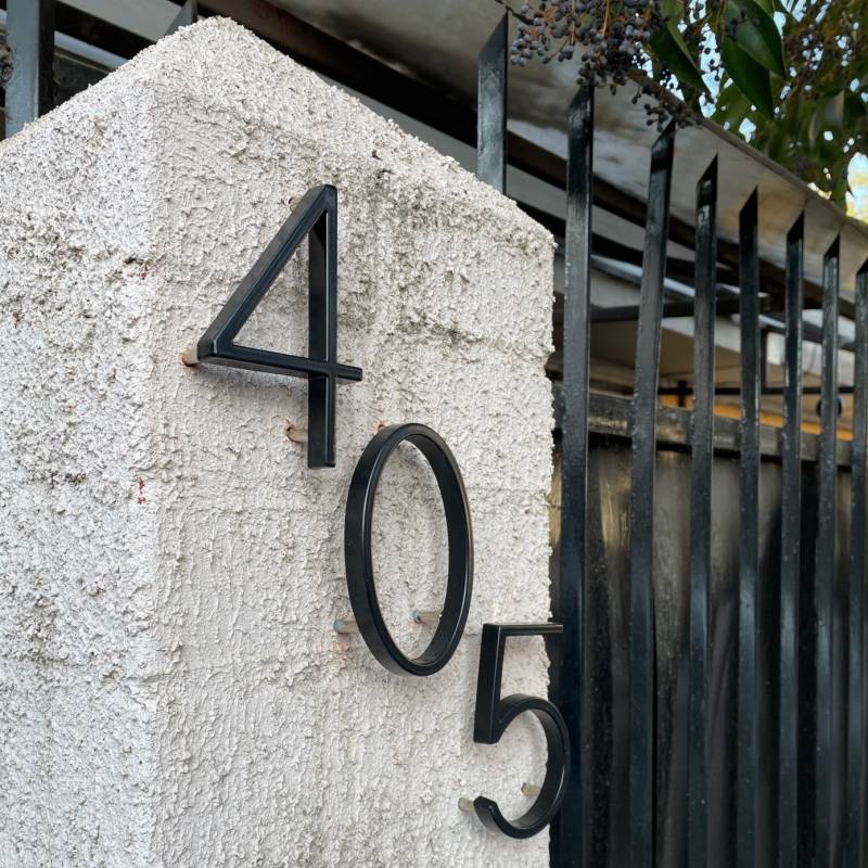 125mm Floating House Number Letters Big Modern Door Alphabet Home Outdoor 5 in.Black Numbers Address Plaque Dash Slash Sign #0-9